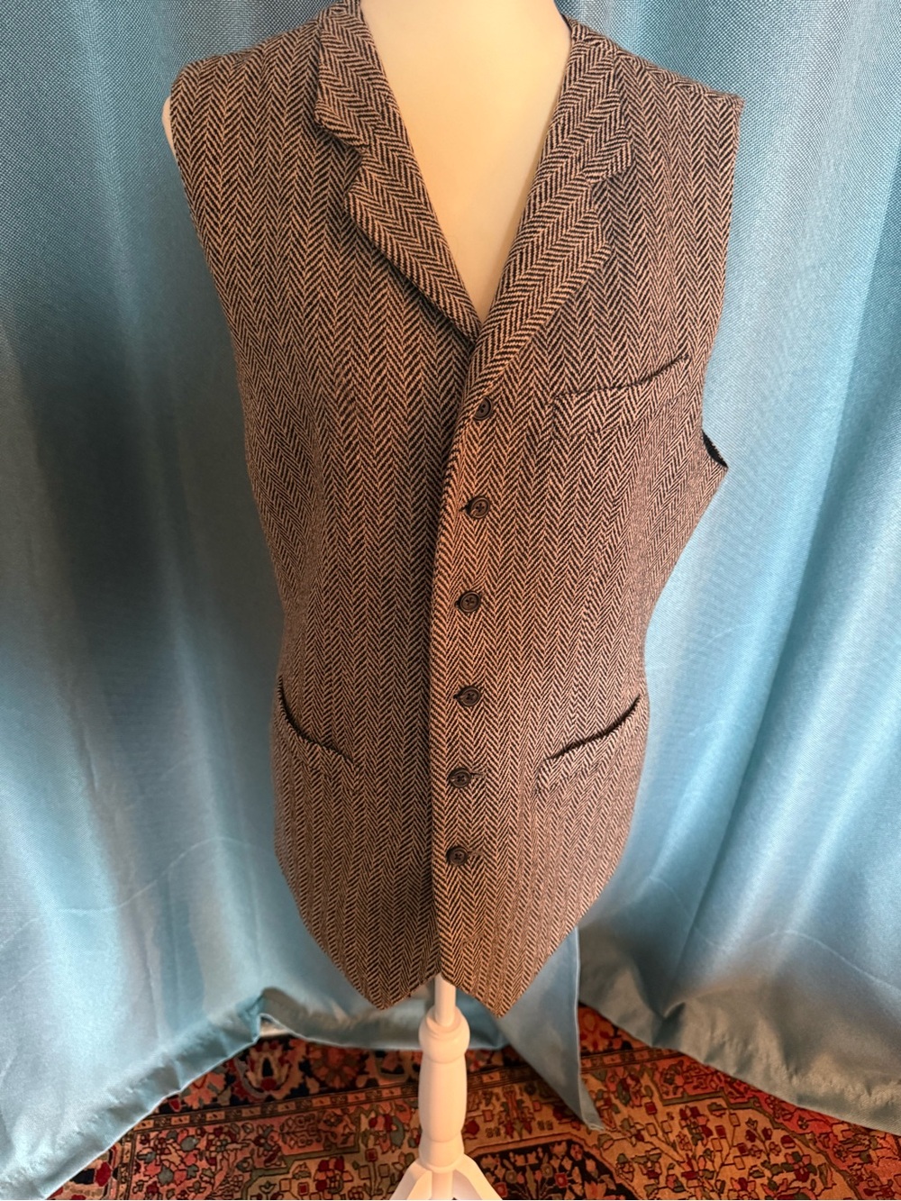 Ralph Lauren Women’s Herringbone Vest in Brown & Black